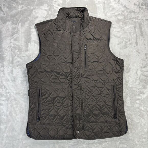 Tailorbyrd Other - TailorByrd Puffer Vest Men’s Size M Lightweight Brown Zip Pockets Zip Snap